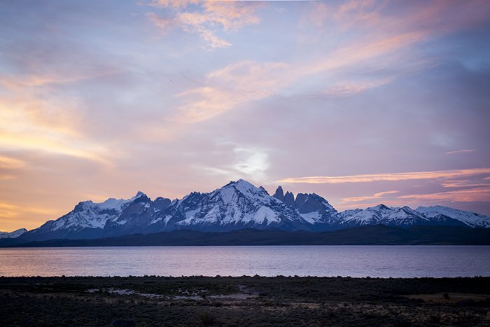 The iconic view of the towers of Torres Del Paine from Tierra Patagonia.
